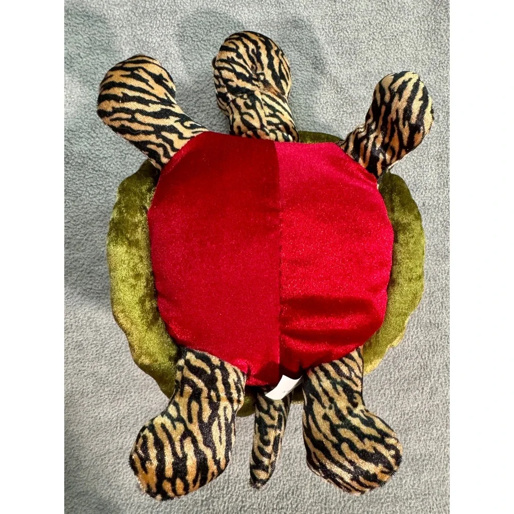 Wildlife Artists 2002 Turtle Plush Green Velvet‎ Tiger Stripe Red Belly 9 Inch